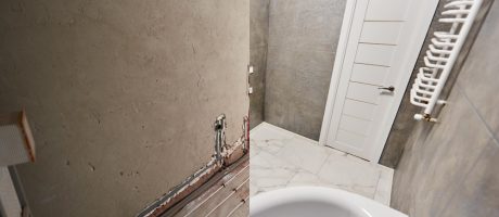 Detail rozvodů podlahového vytápění v domě